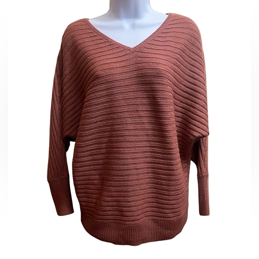 New York & Company slouchy double v neck sweater Size XS